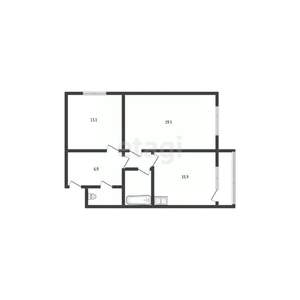 2-к квартира, вторичка, 59м2, 13/16 этаж