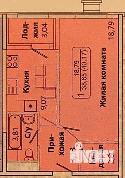 1-к квартира, вторичка, 38м2, 5/7 этаж