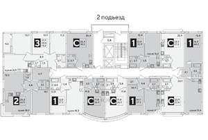 2-к квартира, вторичка, 61м2, 6/16 этаж