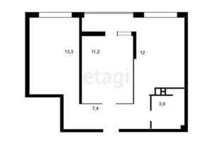 2-к квартира, вторичка, 60м2, 7/17 этаж