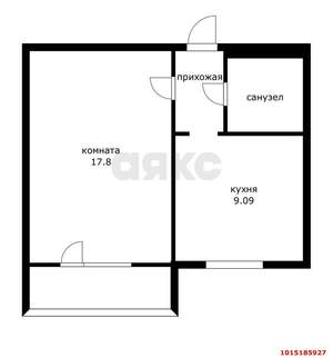 1-к квартира, вторичка, 31м2, 3/9 этаж