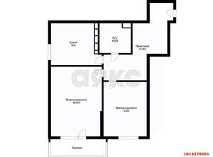 2-к квартира, вторичка, 59м2, 17/25 этаж