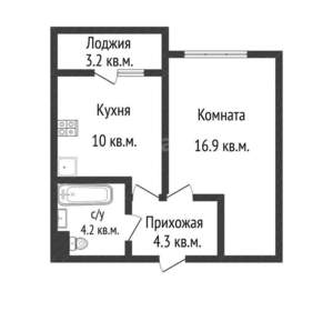 1-к квартира, вторичка, 35м2, 12/21 этаж