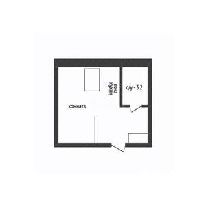 Студия квартира, сданный дом, 23м2, 4/4 этаж