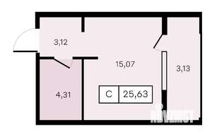 Студия квартира, вторичка, 26м2, 2/8 этаж