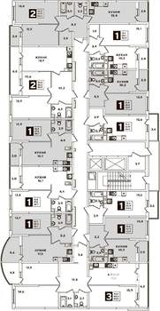 3-к квартира, строящийся дом, 91м2, 3/16 этаж