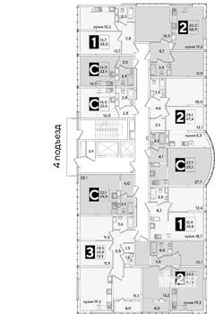 Студия квартира, вторичка, 30м2, 15/16 этаж