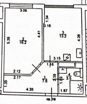 1-к квартира, вторичка, 41м2, 10/24 этаж