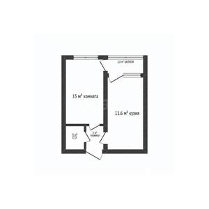 1-к квартира, вторичка, 35м2, 13/17 этаж