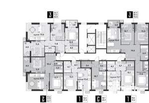 3-к квартира, вторичка, 93м2, 2/9 этаж