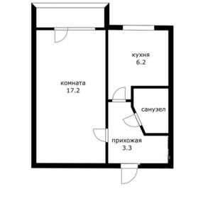 1-к квартира, вторичка, 30м2, 5/5 этаж