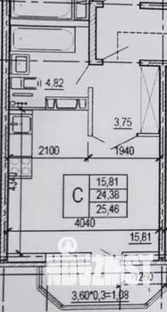 Студия квартира, вторичка, 25м2, 3/8 этаж