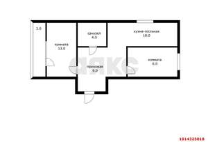 2-к квартира, вторичка, 53м2, 4/19 этаж