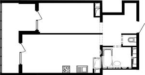 1-к квартира, вторичка, 43м2, 8/25 этаж