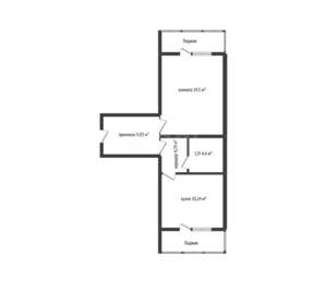 1-к квартира, вторичка, 50м2, 9/12 этаж