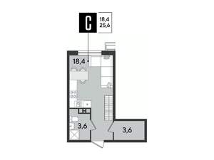 Студия квартира, вторичка, 26м2, 7/9 этаж