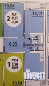 2-к квартира, вторичка, 69м2, 6/14 этаж