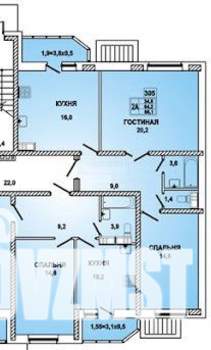 2-к квартира, вторичка, 64м2, 12/14 этаж