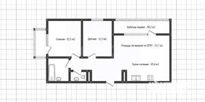 2-к квартира, вторичка, 56м2, 8/10 этаж