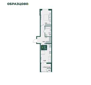 1-к квартира, вторичка, 44м2, 5/18 этаж