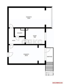 1-к квартира, вторичка, 50м2, 1/10 этаж