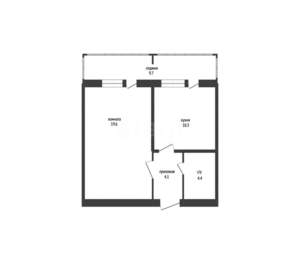 1-к квартира, вторичка, 35м2, 5/16 этаж
