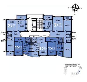 1-к квартира, вторичка, 44м2, 13/19 этаж