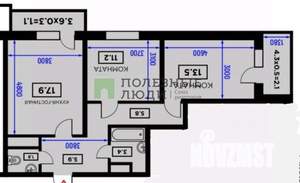 2-к квартира, вторичка, 62м2, 20/24 этаж