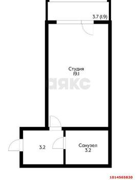 Студия квартира, сданный дом, 23м2, 4/5 этаж