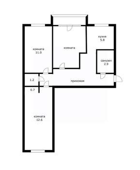 3-к квартира, вторичка, 57м2, 4/5 этаж