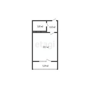 Студия квартира, вторичка, 30м2, 6/18 этаж