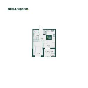 1-к квартира, вторичка, 39м2, 12/18 этаж