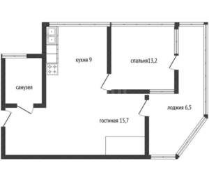 2-к квартира, вторичка, 48м2, 16/25 этаж