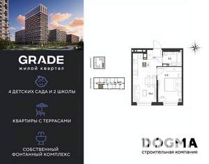 1-к квартира, вторичка, 33м2, 5/18 этаж