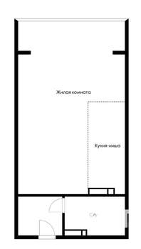 Студия квартира, вторичка, 20м2, 1/5 этаж