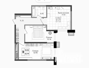 2-к квартира, вторичка, 63м2, 5/9 этаж