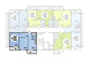 2-к квартира, вторичка, 56м2, 14/16 этаж