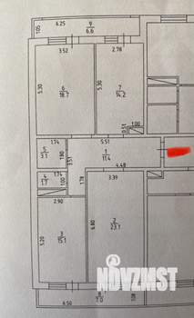 3-к квартира, вторичка, 101м2, 18/18 этаж