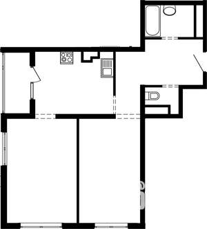 2-к квартира, строящийся дом, 57м2, 3/25 этаж