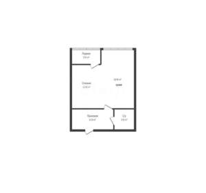 1-к квартира, вторичка, 44м2, 3/18 этаж
