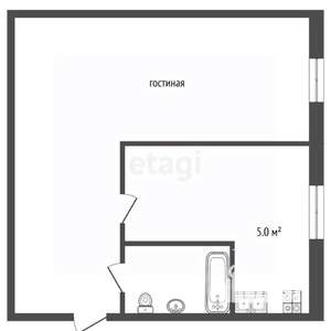1-к квартира, вторичка, 31м2, 4/5 этаж