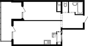 1-к квартира, вторичка, 41м2, 22/25 этаж