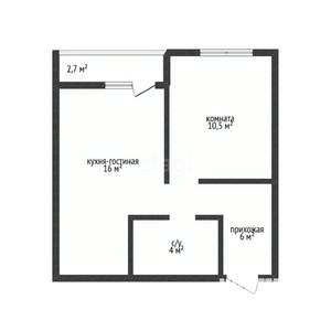 1-к квартира, вторичка, 37м2, 16/16 этаж