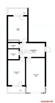 2-к квартира, вторичка, 62м2, 4/5 этаж