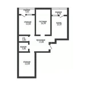 3-к квартира, вторичка, 83м2, 17/24 этаж