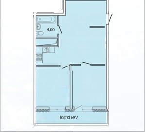 2-к квартира, вторичка, 64м2, 17/24 этаж