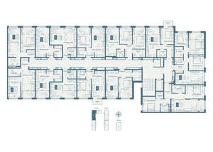 1-к квартира, строящийся дом, 44м2, 9/18 этаж