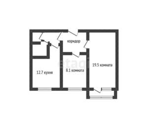 2-к квартира, вторичка, 52м2, 1/10 этаж