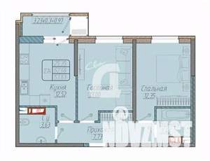 2-к квартира, вторичка, 54м2, 8/18 этаж