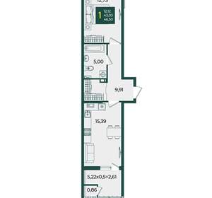 1-к квартира, вторичка, 47м2, 7/18 этаж